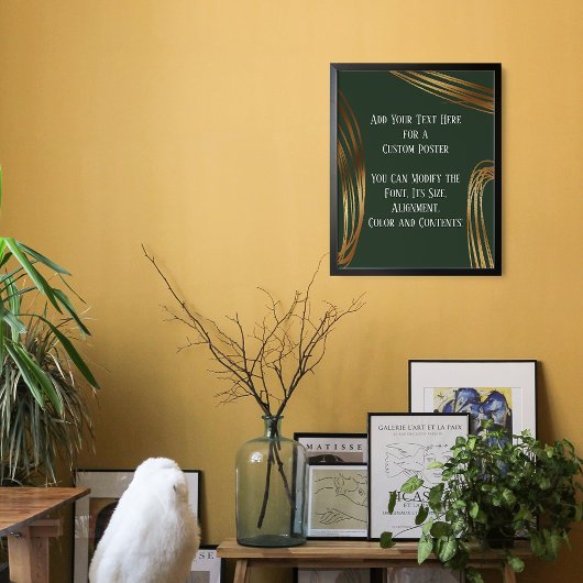 Voeg Jouw tekst Grijze Ovalen Evergreen toe Poster