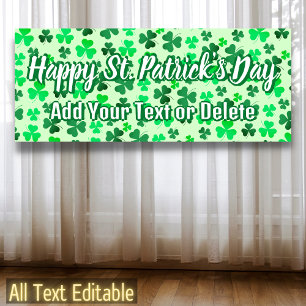 Voeg Jouw tekst Ierland Irish Party St Patrick's D Spandoek
