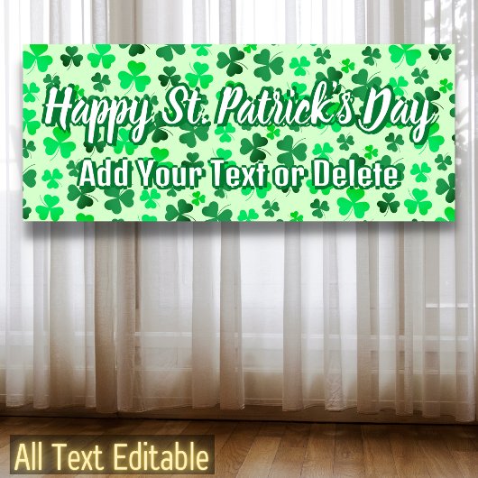 Voeg Jouw tekst Ierland Irish Party St Patrick's D Spandoek