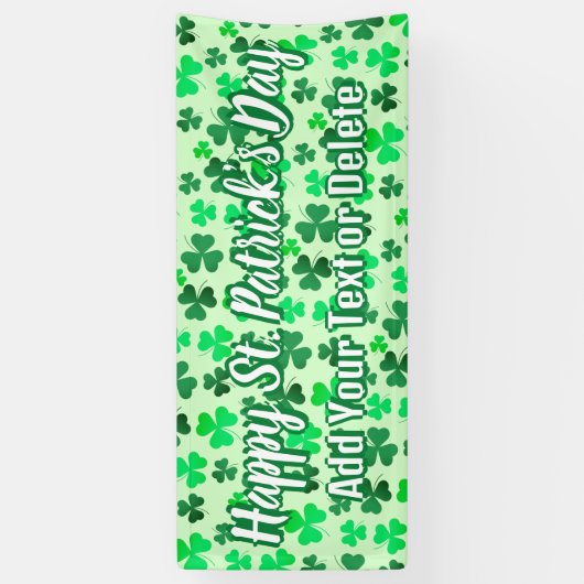 Voeg Jouw tekst Ierland Irish Party St Patrick's D Spandoek (Verticaal)