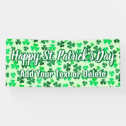 Voeg Jouw tekst Ierland Irish Party St Patrick's D Spandoek (Horizontaal)