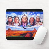 Voeg Jouw tekst Indian Chiefs Native Americans toe Muismat (Met muis)