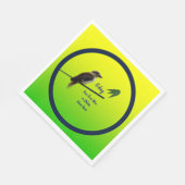 Voeg Jouw tekst, Kookaburra Australian Party Servet (Hoek)