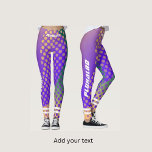 Voeg jouw tekst l Modern sport prestaties l Blauw Leggings<br><div class="desc">Grafisch patroon en kleuren voor sportieve activiteiten.</div>