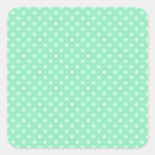Voeg Jouw tekst Mint Green Elegant Blank Sjabloon Vierkante Sticker (Voorkant)