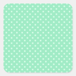 Voeg Jouw tekst Mint Green Elegant Blank Sjabloon Vierkante Sticker
