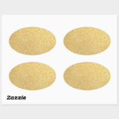 Voeg Jouw tekst Modern Gold Glitter Blank Sjabloon Ovale Sticker (Vel)