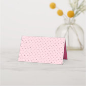 Voeg Jouw tekst Modern Pink en Black Polka Dot toe Plaatskaartje (Achterkant)