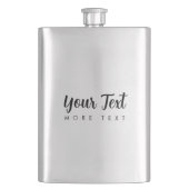 Voeg Jouw tekst Modern Sjabloon Silver Typography  Flacon (Voorkant)