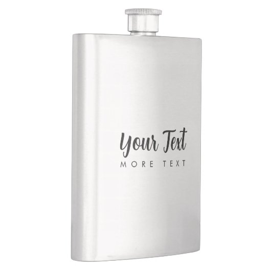 Voeg Jouw tekst Modern Sjabloon Silver Typography  Flacon (Rechts)