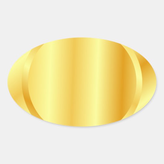 Voeg Jouw tekst Monogram Faux Gold Blank Sjabloon Ovale Sticker (Voorkant)