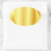 Voeg Jouw tekst Monogram Faux Gold Blank Sjabloon Ovale Sticker (Tas)