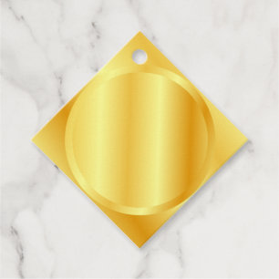 Voeg Jouw tekst Monogram Faux Gold Metallic look t Bedankjes Labels