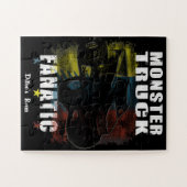 Voeg jouw tekst monstervrachtwagenpuzzel toe legpuzzel (Horizontaal)