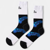 Voeg Jouw tekst Mooie Vlinder Gedrukte Mannen Vrou Sokken (Links)