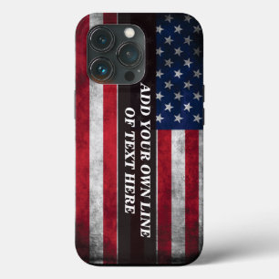 Voeg jouw tekst op Amerikaanse vlag toe Case-Mate iPhone Case