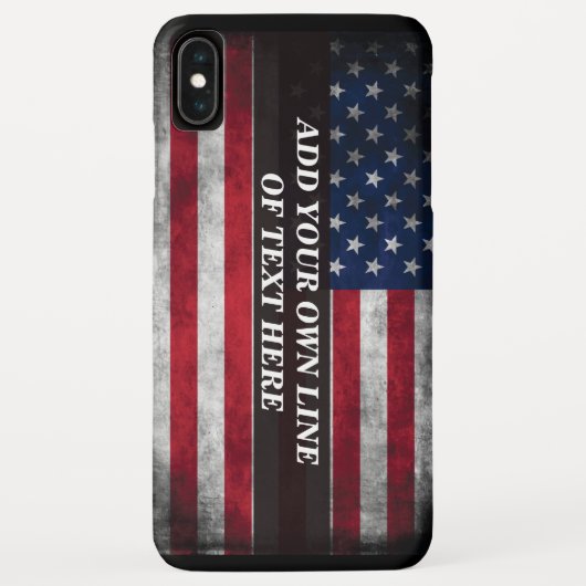 Voeg jouw tekst op Amerikaanse vlag toe Case-Mate iPhone Case (Achterkant)