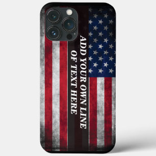 Voeg jouw tekst op Amerikaanse vlag toe Case-Mate iPhone Case