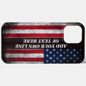 Voeg jouw tekst op Amerikaanse vlag toe Case-Mate iPhone Case (Achterkant (horizontaal))