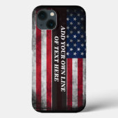 Voeg jouw tekst op Amerikaanse vlag toe Case-Mate iPhone Case (Achterkant)