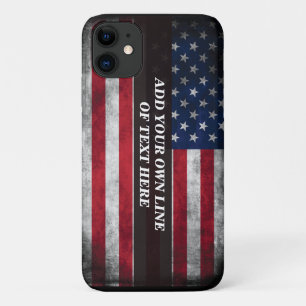 Voeg jouw tekst op Amerikaanse vlag toe Case-Mate iPhone Case