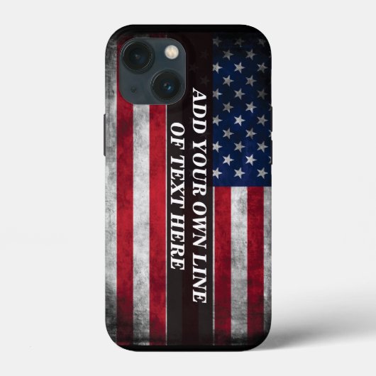Voeg jouw tekst op Amerikaanse vlag toe Case-Mate iPhone Case (Achterkant)