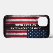 Voeg jouw tekst op Amerikaanse vlag toe Case-Mate iPhone Case (Achterkant (horizontaal))