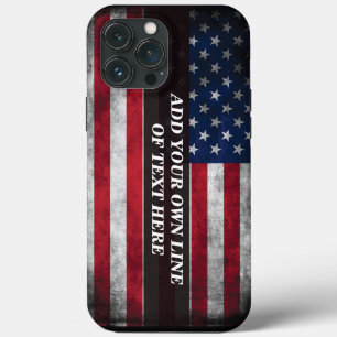 Voeg jouw tekst op Amerikaanse vlag toe Case-Mate iPhone Case