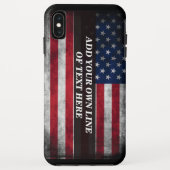 Voeg jouw tekst op Amerikaanse vlag toe Case-Mate iPhone Case (Achterkant)