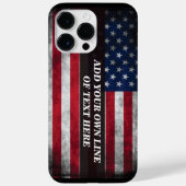 Voeg jouw tekst op Amerikaanse vlag toe Case-Mate iPhone Case (Achterkant)