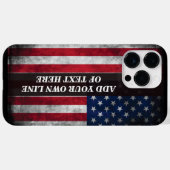 Voeg jouw tekst op Amerikaanse vlag toe Case-Mate iPhone Case (Achterkant (horizontaal))