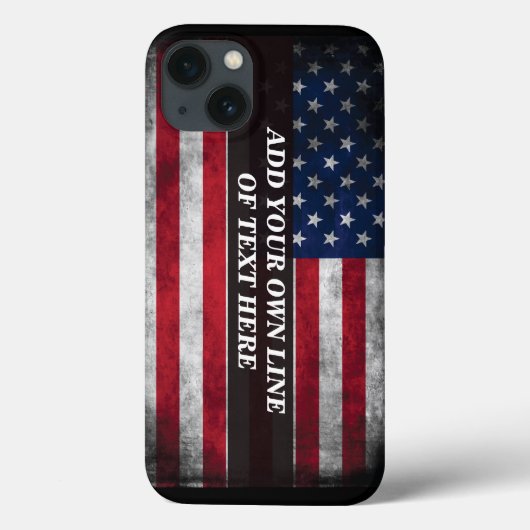 Voeg jouw tekst op Amerikaanse vlag toe Case-Mate iPhone Case (Achterkant)