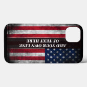 Voeg jouw tekst op Amerikaanse vlag toe Case-Mate iPhone Case (Achterkant (horizontaal))