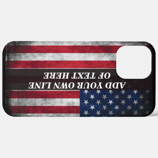 Voeg jouw tekst op Amerikaanse vlag toe Case-Mate iPhone Case (Achterkant / Rechts)
