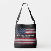Voeg jouw tekst op Amerikaanse vlag toe Crossbody Tas (Achterkant)