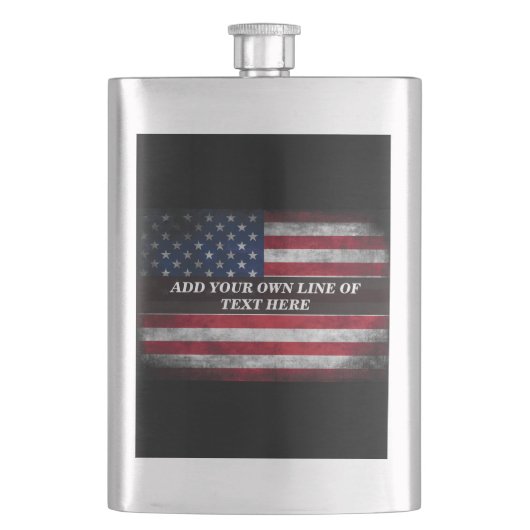 Voeg jouw tekst op Amerikaanse vlag toe Flacon (Voorkant)