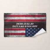 Voeg jouw tekst op Amerikaanse vlag toe Handdoek (Handdoek)