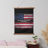 Voeg jouw tekst op Amerikaanse vlag toe Hangend Wandkleed (Slaapkamer)