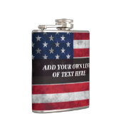 Voeg jouw tekst op Amerikaanse vlag toe Heupfles (Rechts)
