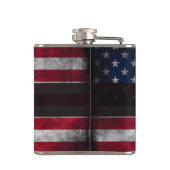 Voeg jouw tekst op Amerikaanse vlag toe Heupfles (Achterkant)