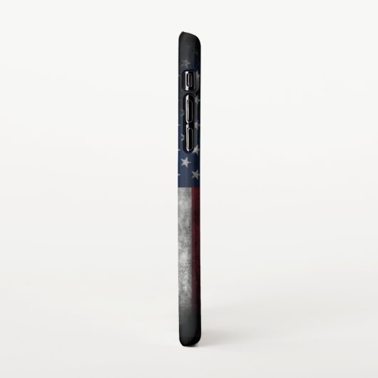 Voeg jouw tekst op Amerikaanse vlag toe iPhone Hoesje (Linkerkant)