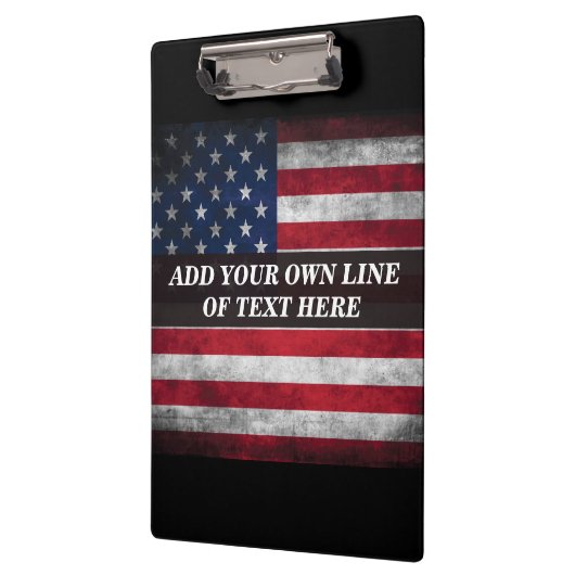 Voeg jouw tekst op Amerikaanse vlag toe Klembord (Links)