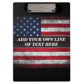 Voeg jouw tekst op Amerikaanse vlag toe Klembord (Voorkant)