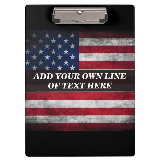 Voeg jouw tekst op Amerikaanse vlag toe Klembord (Voorkant)