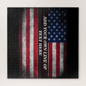 Voeg jouw tekst op Amerikaanse vlag toe Legpuzzel (Horizontaal)
