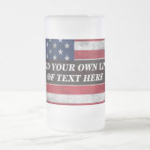 Voeg jouw tekst op Amerikaanse vlag toe Matglas Bierpul (Center)