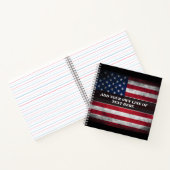 Voeg jouw tekst op Amerikaanse vlag toe Notitieboek (Binnen)