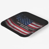 Voeg jouw tekst op Amerikaanse vlag toe Papieren Bordje (Gebogen)