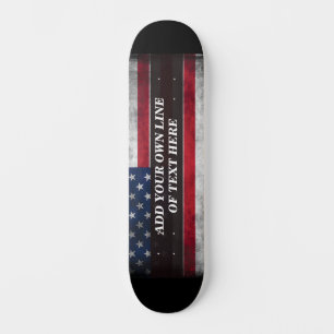 Voeg jouw tekst op Amerikaanse vlag toe Persoonlijk Skateboard