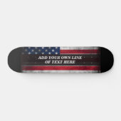 Voeg jouw tekst op Amerikaanse vlag toe Persoonlijk Skateboard (Horizontaal)